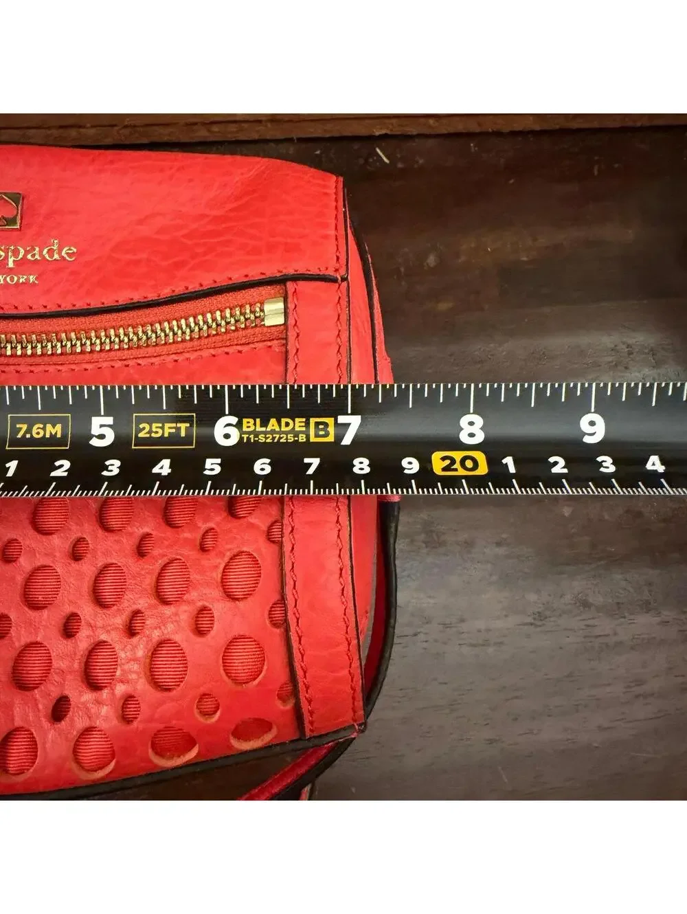 Kate Spade Perri Lane Looloo Perforated Leather Crossbody Bag